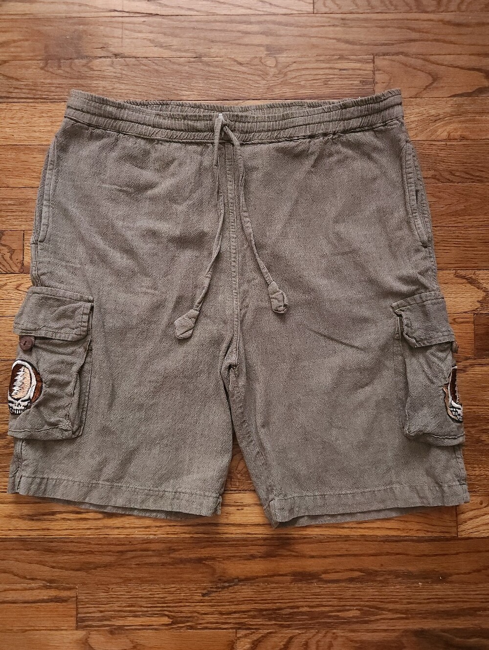 Gypsy Rose Grateful Dead Stealie Drawstring Cargo Shorts Unisex
